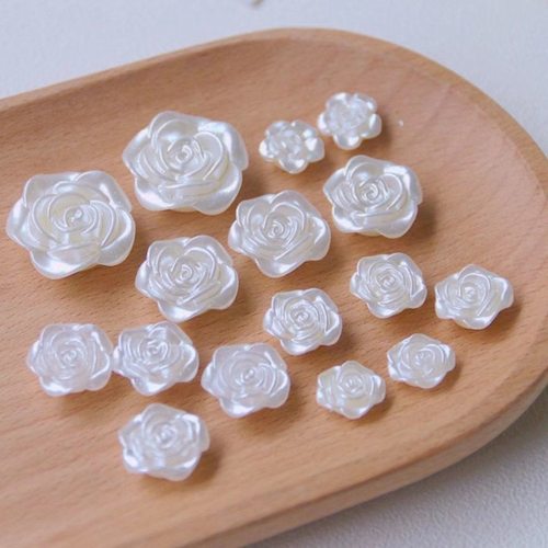 山茶花纽扣diy扣子玫瑰花珠子