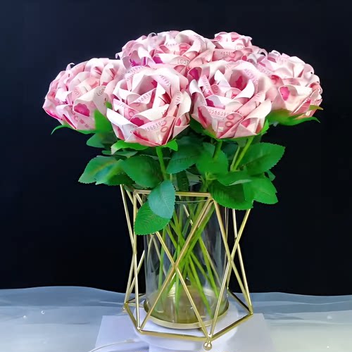 女神节DIY玫瑰有钱花束材料包