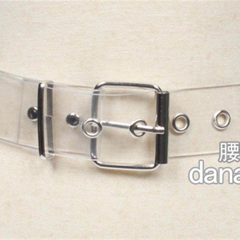 秋冬新款简约百搭透明PVC方形铆钉金属扣头透明装饰腰带裤带女潮,服饰配件/皮带/帽子/围巾,腰带/皮带/腰链,淘宝优惠券,粉丝福利购,淘宝优惠卷
