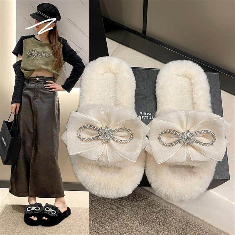 2023秋冬季小众百搭ins潮休闲时尚毛绒绒平底居家外穿毛毛拖鞋女,居家布艺,居家凉拖/凉鞋,淘宝优惠券,粉丝福利购,淘宝优惠卷