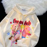 美式情侣装卫衣男女秋季上衣2025新款宽松连帽潮牌外套WY293-P78，男装卫衣，四季星座1015