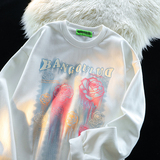 （数据款）美式复古直喷花卉印花卫衣男女重磅宽松上衣WY292-P68，男装卫衣，四季星座1015
