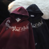 加绒加厚卫衣男款秋冬季重磅宽松连帽设计感刺绣外套WY327-P78，男装卫衣，四季星座1015