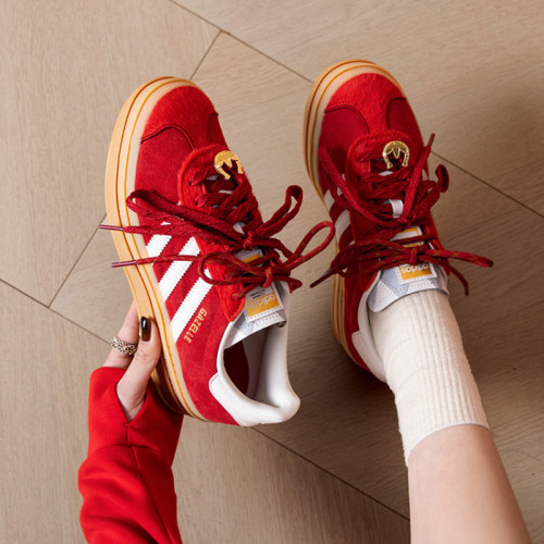 2026新款阿迪达斯女鞋GAZELLE BOLD低帮厚底板鞋KJ4293 JR8374