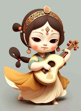 玻璃钢卡通公仔吉祥物摆件