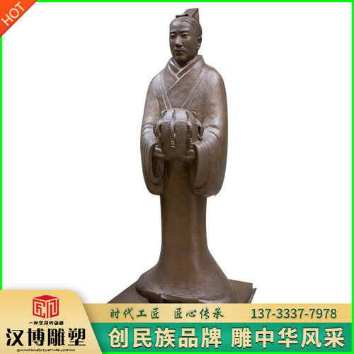 玻璃钢古代人像雕塑可定制