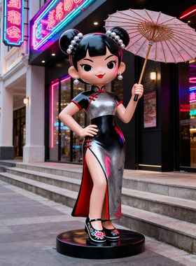 玻璃钢卡通网红打卡雕塑定制厂家