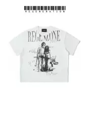 Regen Zone 25Ss「Riot」Art Lover Pearl White Destruction Love Art Tee—02