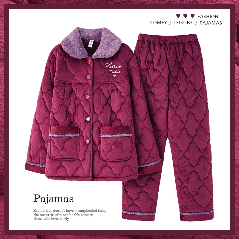 俞兆林女士珊瑚绒睡衣家居服