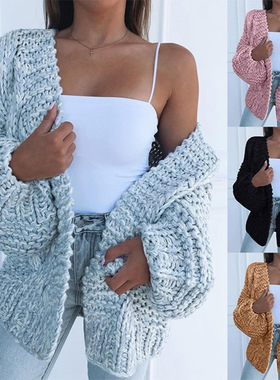 plush loose outside knit sweaters women fashion 毛衣女长袖