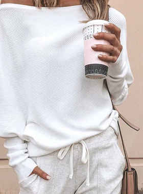 Sleeve Tops For Women T-Shirt Casual One Shoulder Rib Tops