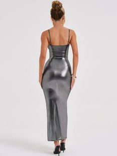 fit slim camisole dress 吊带连衣裙 Off women露肩修身 shoulder