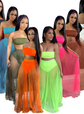 Bikini Suit 2021 Summer Holiday Neon Beach Bathing Suit 3pcs