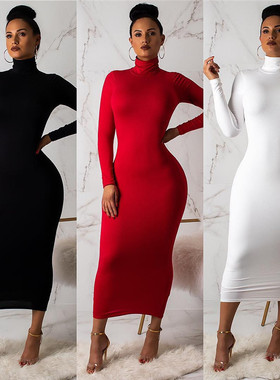 Women Winter Dress Sexy Club Party Dresses Long Sleeve