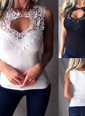 e Patchwork Beach Top Female Camisole Hollow Feminina Blouse