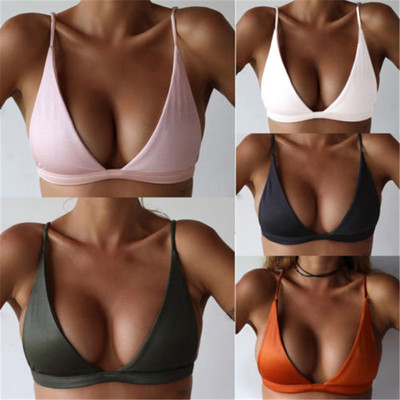 neck Crop Top Sport Wrap Halter Tank Vest Swimwear Camisoles