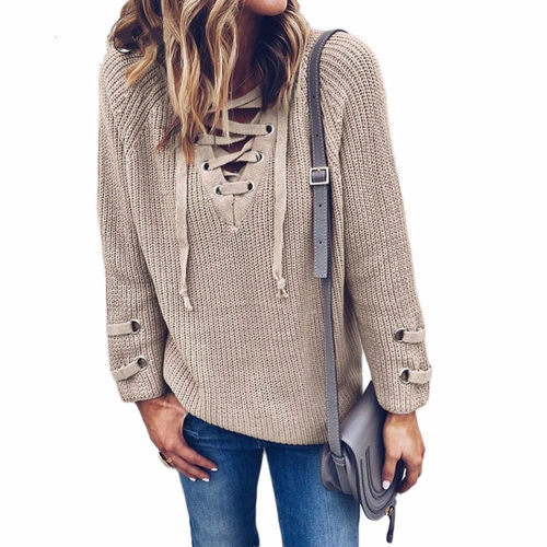 Pullover Loose Casual Long Knitwear Jumper Top Sweter Mujer