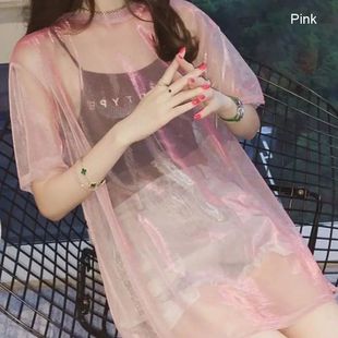 silk bright mesh top 网纱上衣 Multi women女士多色亮丝式 color