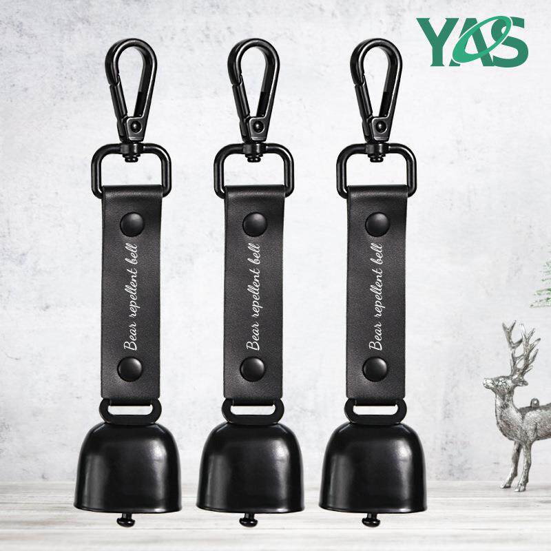 日本驱熊铃铛黑色pu挂扣熊铃户外露营徒步背包铃铛挂件金属牛铃铛