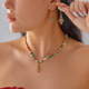 Christmas tree snowflake Earrings pendant necklace圣诞配饰
