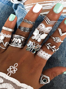 New style women's ring set - vintage jewelry跨境女士套装戒指