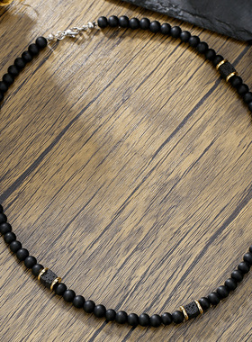 A trendy beaded necklace for men in Europe and America男项链