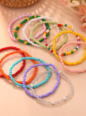 Rice bead bracelet beach vacation ankle chain休闲手链脚链