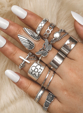 Butterfly ring European and American daisies popular jewelry