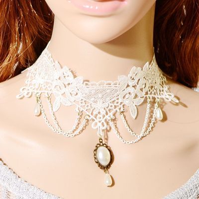 Exaggerated lace necklace for ladies' party accessories欧美