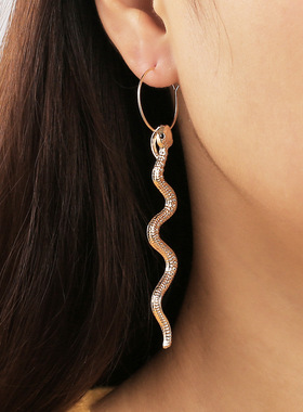 Snake earrings nightclub over-the-top earrings跨境潮流耳环女