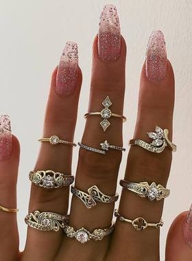 Cross-border Hip Hop Rose Flower Cartoon Ring for Ladies戒指