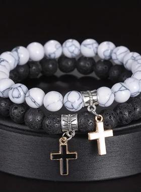 White turquoise couple bracelets sweet jewelry for women跨境