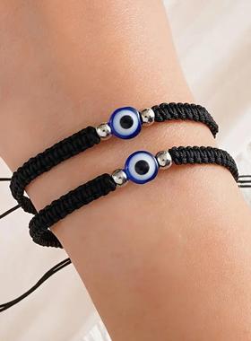Handmade knitted couple adjustable bracelet for ladies女手链
