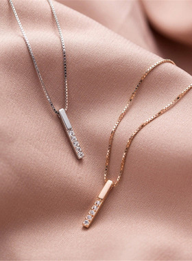 Diamond-studded one-piece pendant collar chain for women跨境