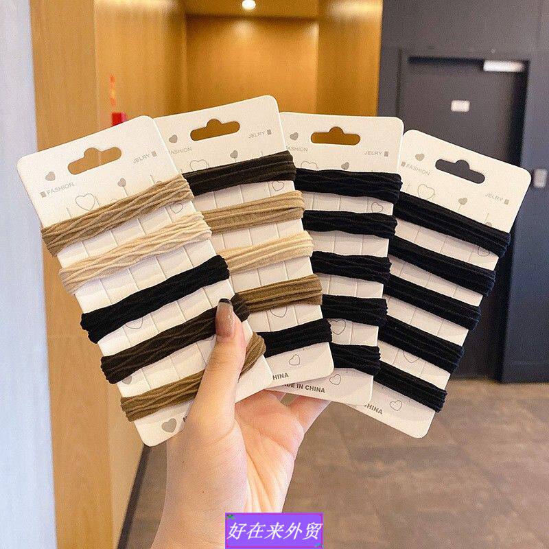 Thick striped ponytail headband women rubber band simple头饰