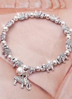 Bohemian ethnic style elastic trendy bracelet跨境流行手链