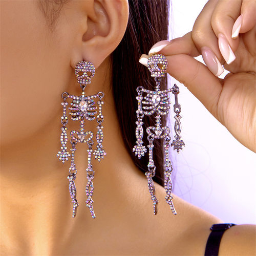 Halloween skull earrings for girls for a party jewelry万圣节