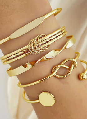 Cross-border women's hip-hop braided unique bracelet跨境手镯