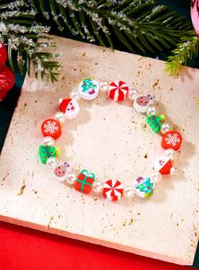 Christmas paper card bracelet for ladies' party圣诞节手链女