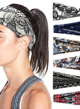 European Women Sports Headband sweatband kerchief headdress