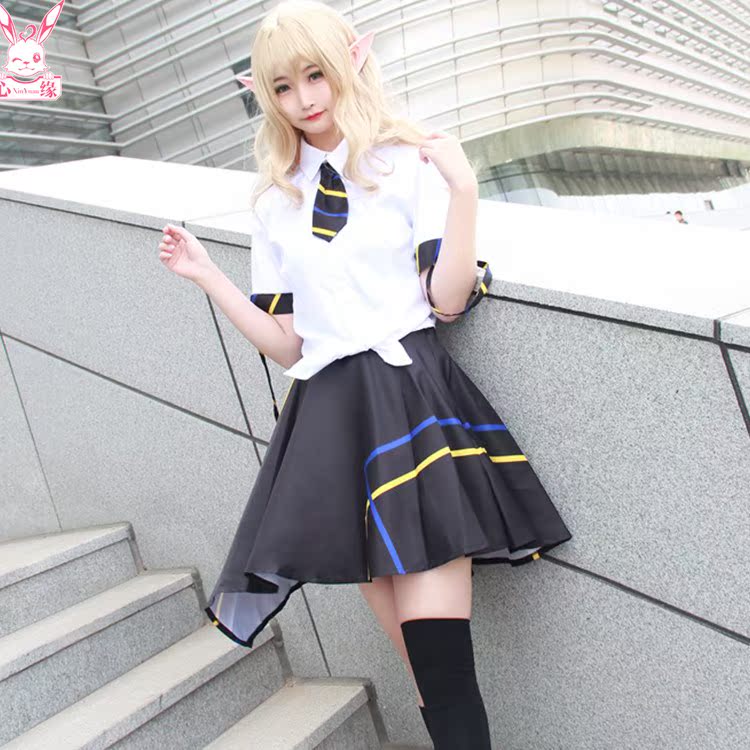 心缘私设已授权 凹凸世界安迷修性转cos服装 雷狮cosplay女服假发