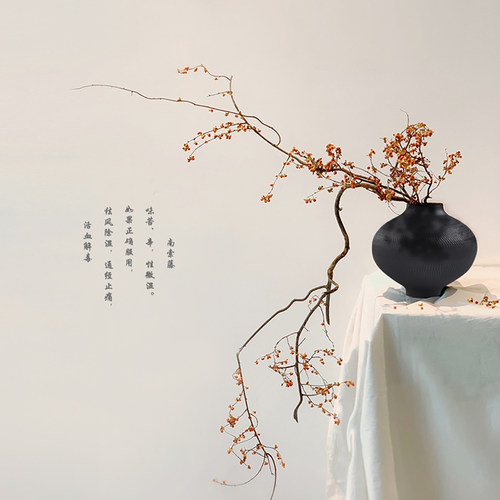 黑瓷花盆陶罐摆件侘寂风水培陶瓷