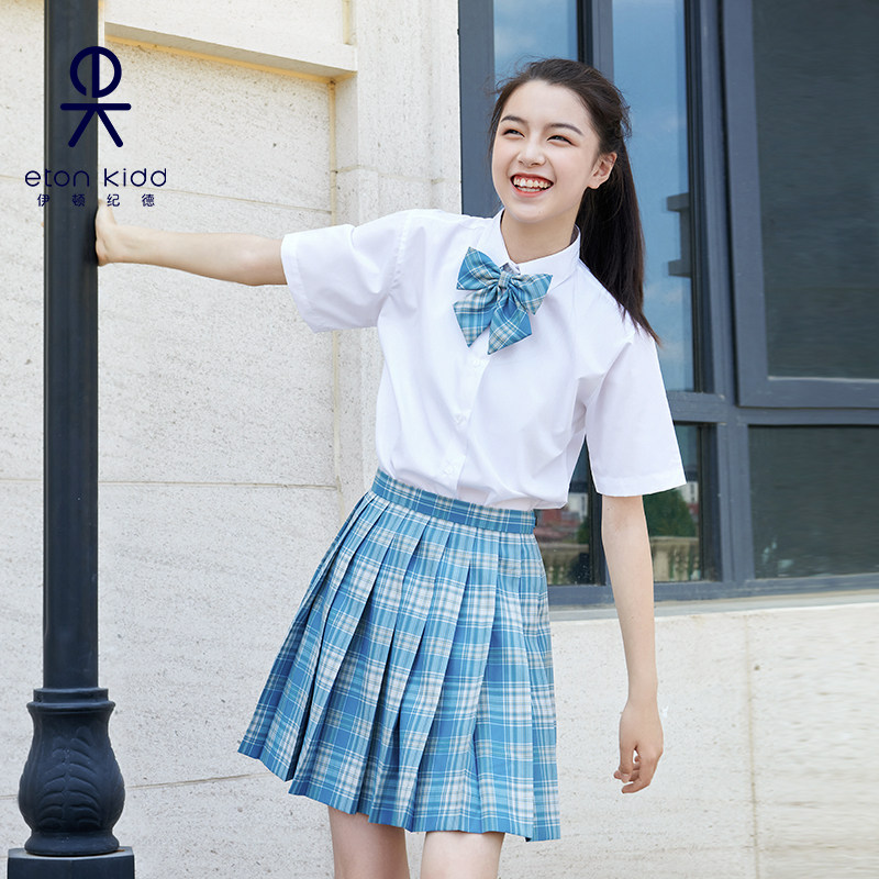 【送领花】伊顿纪德少女半身裙学生淑女格裙学院百褶裙团购22Q912
