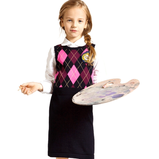 199元赠领花 伊顿纪德女童学院半身裙学生淑女格裙新百褶22Q905