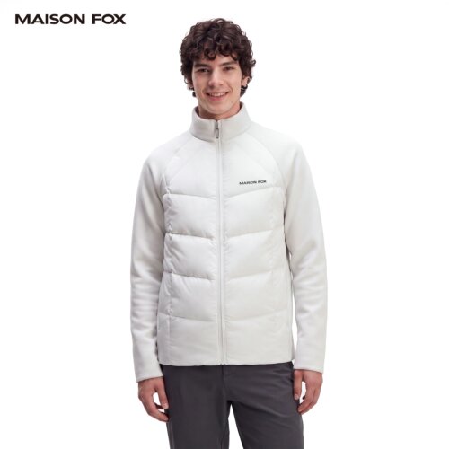 MAISON FOX立领羽绒服男拉链保暖外套户外运动风冬季男装时尚百搭