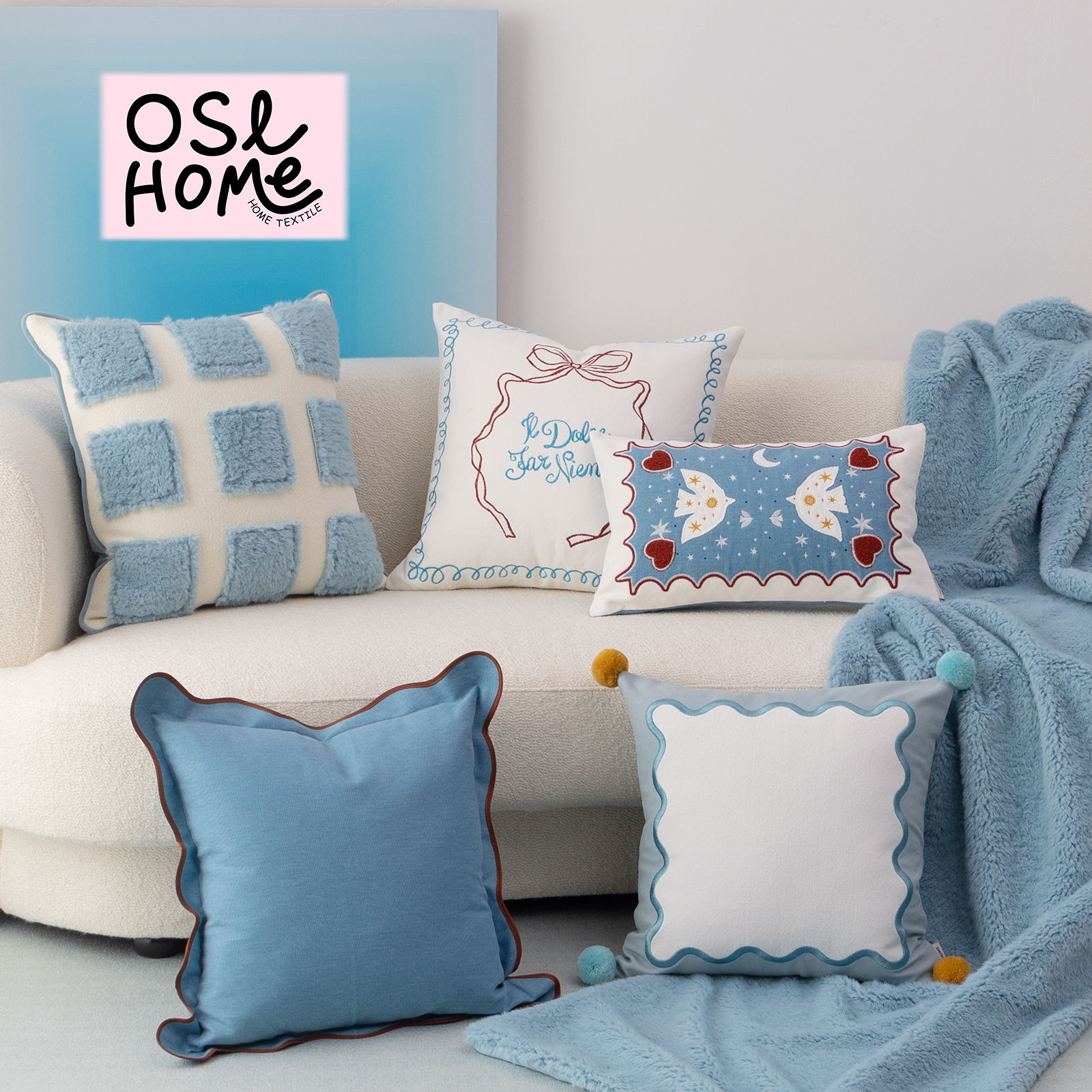 欧思陆奶油北欧ins沙发抱枕