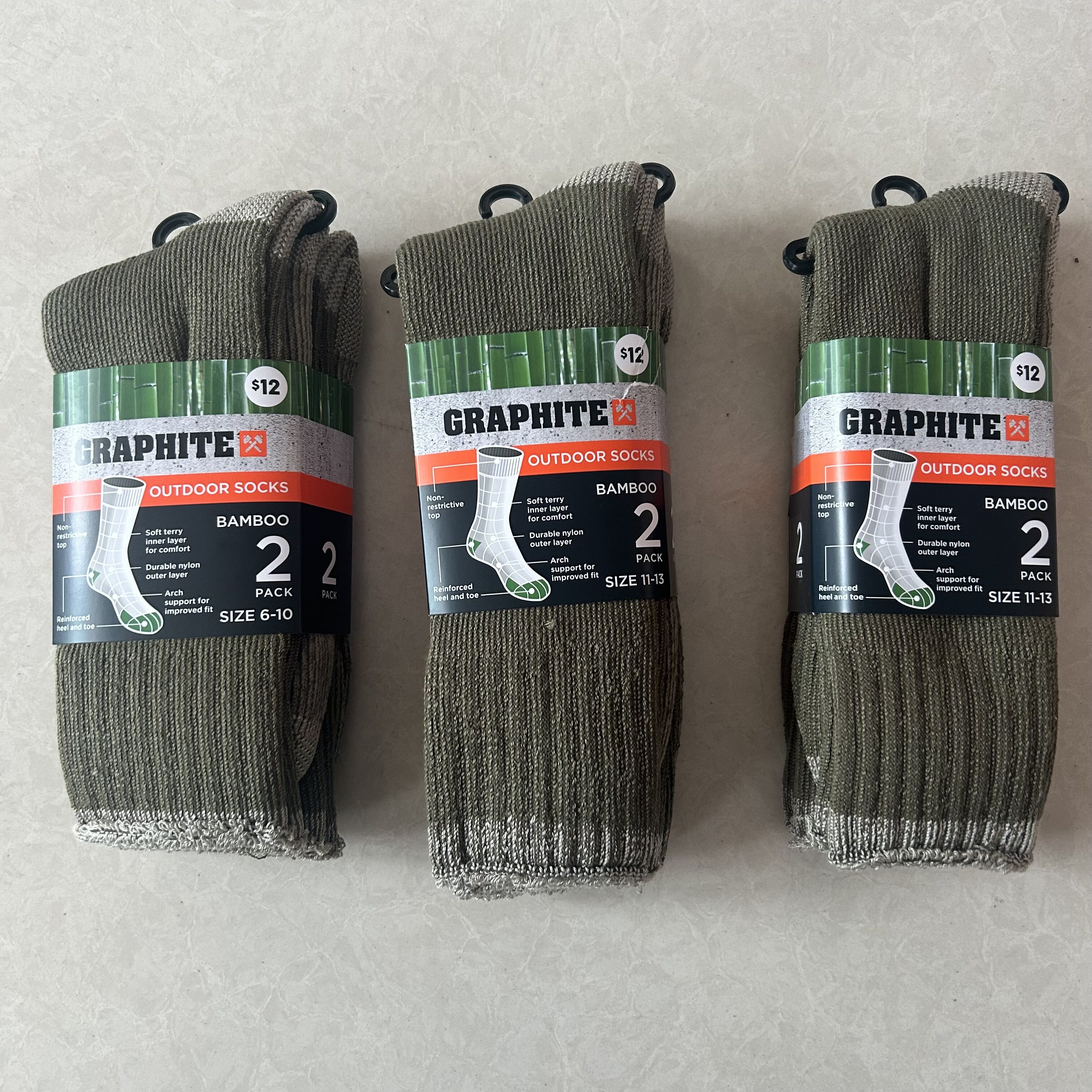 OUTDOORSOCKS竹纤维运动袜