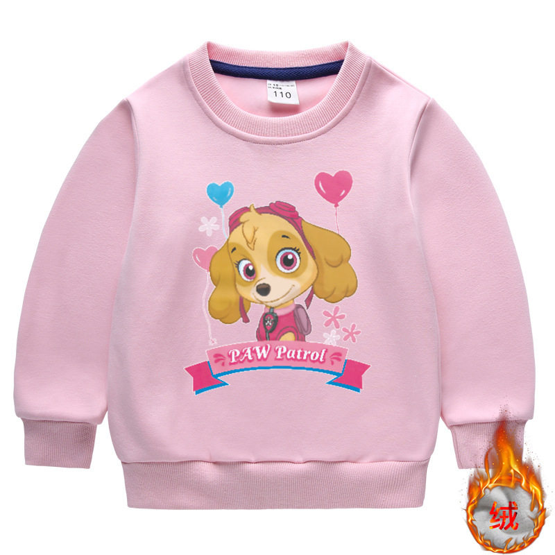 汪汪队天天女童卫衣秋冬款女宝宝冬装保暖上衣儿童冬季加绒衣服潮