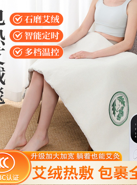 电加热艾灸热敷毯子艾绒床垫艾草电热全身通用家用理疗包养生熏蒸