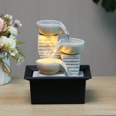 流水生财桌面摆件家居玄关工艺品